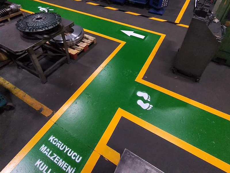 Endüstriyel tesis zemin işaretleme